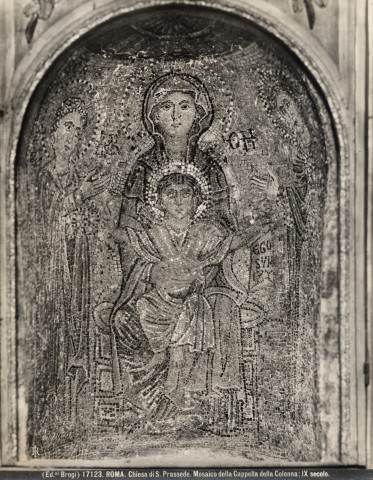 Brogi — Roma. Chiesa di S. Prassede. Mosaico della Cappella della Colonna; IX secolo. — insieme
